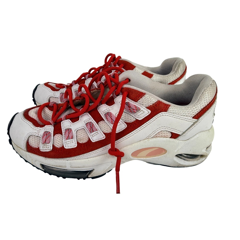 Puma Cell Endura Sneakers White Red Pink Womens 8.5 370735-01 - BB